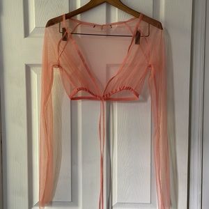 Balletcore Sheer Wrap Shrug Top TWINSET Milano